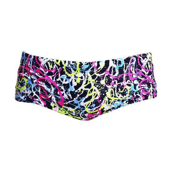 Ảnh của QUẦN BƠI ĐÙI FUNKY TRUNKS MEN'S SIDEWINDER TRUNKS MESSED UP NAM-M/34-HỌA TIẾT