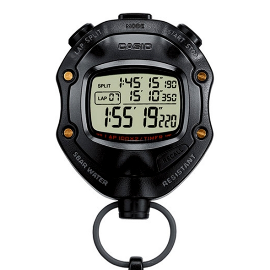 Ảnh của Đồng hồ bấm giờ Casio Stopwatch HS-80W Đen 100 Lap 